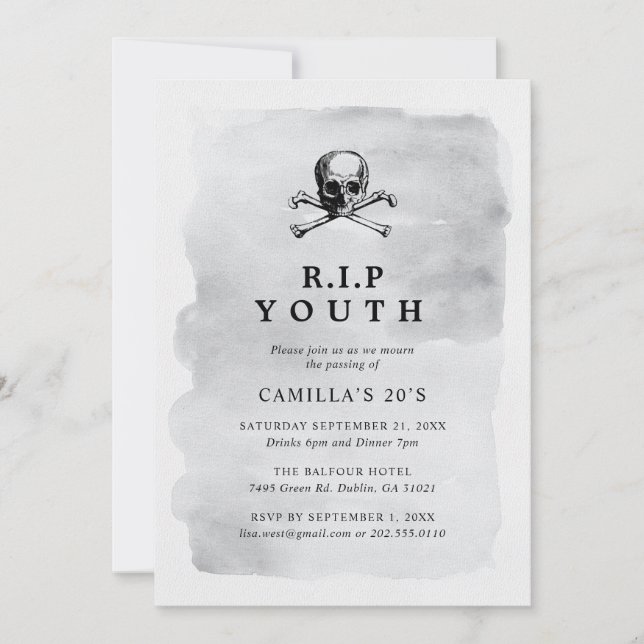 RIP Youth Invitation (Front)