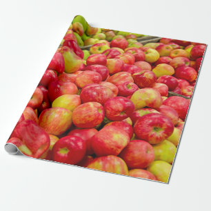 ripe apples background wrapping paper