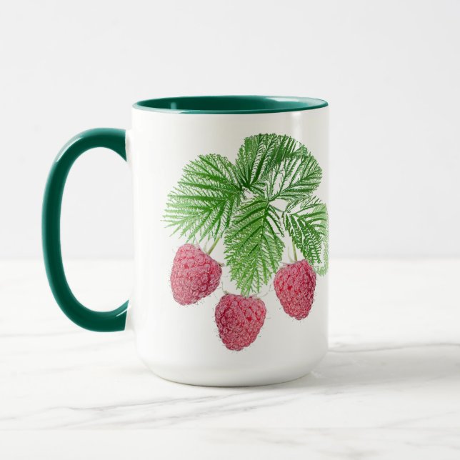 Ripe, berries, raspberries mug (Left)