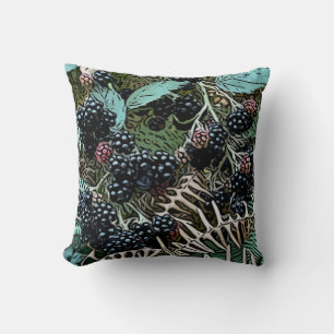 Ripe blackberries cushion