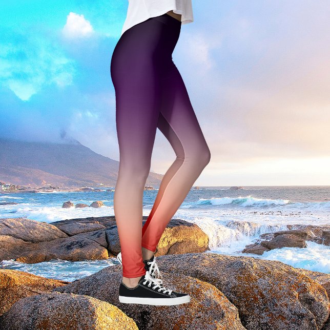 Ripe Blackberry Raspberry Shadow Ombre Tie Dye Leggings (Creator Uploaded)