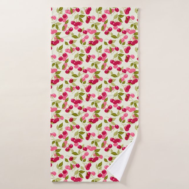 Ripe cherry bath towel (Bath Towel)