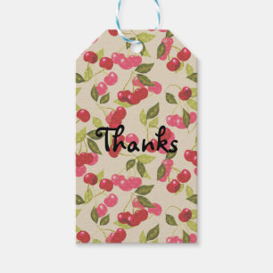Ripe cherry gift tags