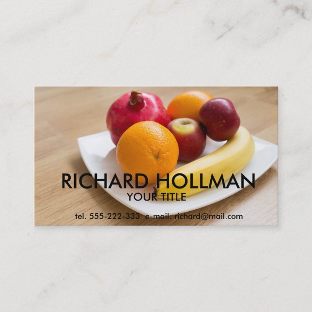 Ripe fruits business card (Front)
