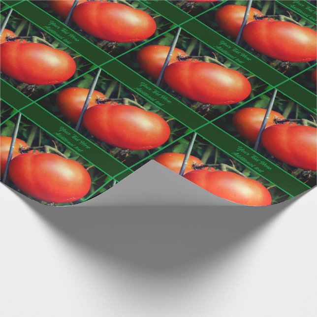 Ripe Garden Tomatoes Personalised Wrapping Paper (Corner)
