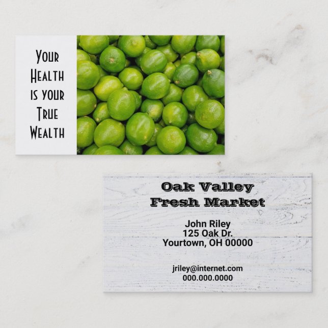 Ripe Green Limes Business Card (Front/Back)