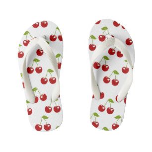 Ripe juicy cherry Kid's Flip Flops