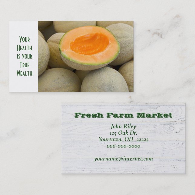 ripe musk melons business card (Front/Back)