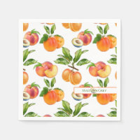 Ripe Peaches, Apricots and Plums Fruit Pattern