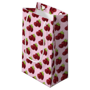 Ripe Raspberry Red Raspberries Berry Fruit Print Small Gift Bag