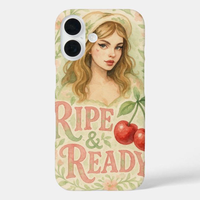 Ripe & Ready Summer Boho Floral Cherry Girl  Case-Mate iPhone Case (Back)