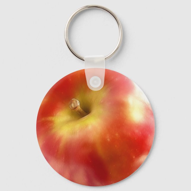 Ripe Red Apple Key Ring (Front)