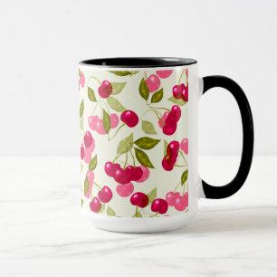 Ripe red cherry . mug