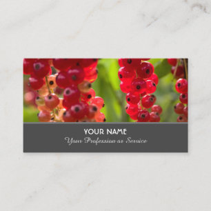 Ripe red fruity currant ensemble for farmers business card