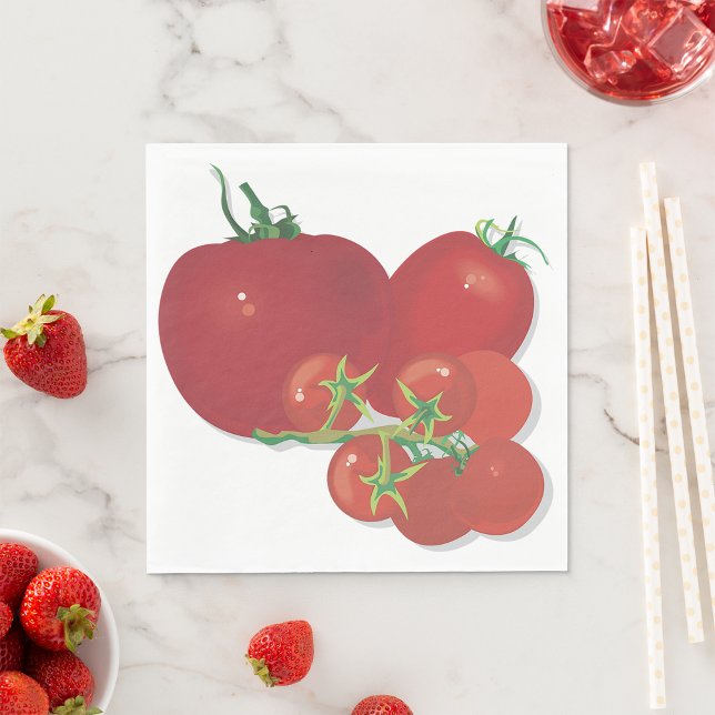 Ripe Red Tomatoes Napkin (Creator Uploaded)