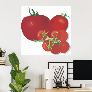 Ripe Red Tomatoes Poster