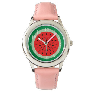 Ripe Red Watermelon Art Ladies Girls Wrist Watch