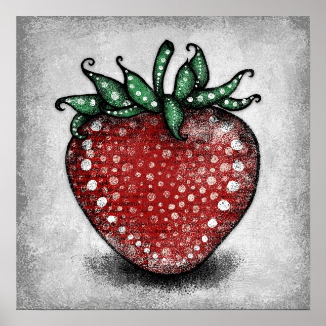 Ripe Strawberry Poster Wall Art (Front)