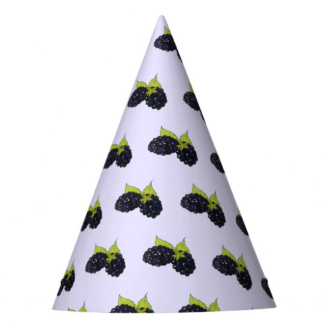 Ripe Summer Blackberries Blackberry Berry Berries Party Hat (Front)