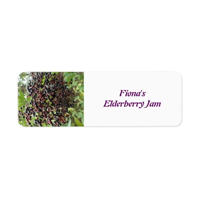 Ripening Elderberries Custom Food Labels (Front)