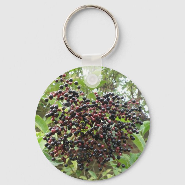 Ripening Elderberries Keychain (Front)