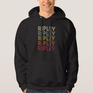 Ripley New York Ripley NY Retro Vintage Text Hoodie