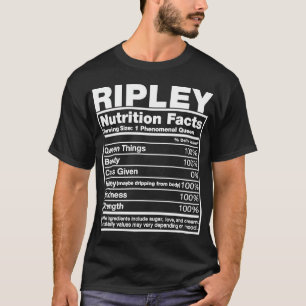 Ripley Nutrition Facts T-Shirt Ripley Name Birthda