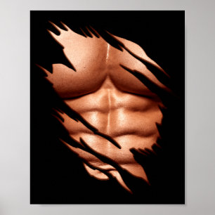 Ripped Abs Clic Funny Poster