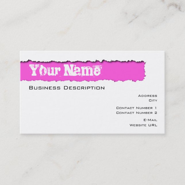 Ripped Business card (Front)