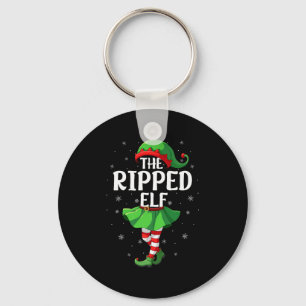 Ripped Elf Christmas Girls Women Elf Squad Xmas Fa Key Ring