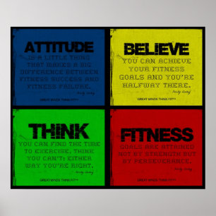 Ripped for Fitness Quotes Collage Poster