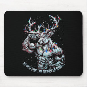 Ripped For The Games Funny Christmas Gym Workout R Mouse Mat