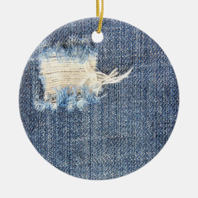 Ripped Jeans Faux Look Ornament (Front)