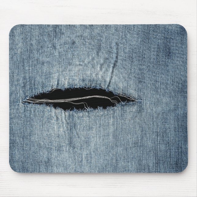 Ripped Jeans Mouse Mat (Front)