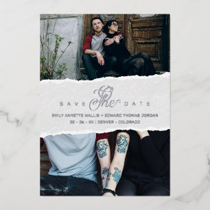 Ripped Paper Effect Wedding Custom Photo Script