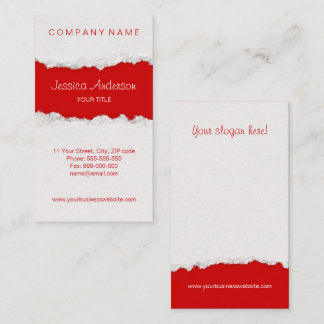 Ripped Paper Torn business card