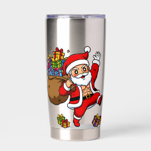 Ripped Santa Christmas   Muscular Claus & Holiday  Insulated Tumbler