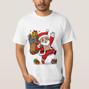 Ripped Santa Christmas   Muscular Claus & Holiday  T-Shirt