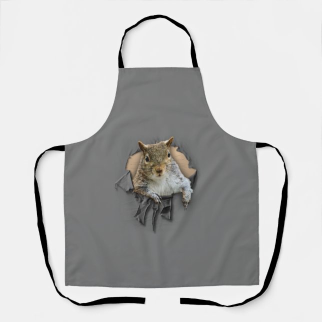 Ripped Shirt Squirrel Apron (Front)