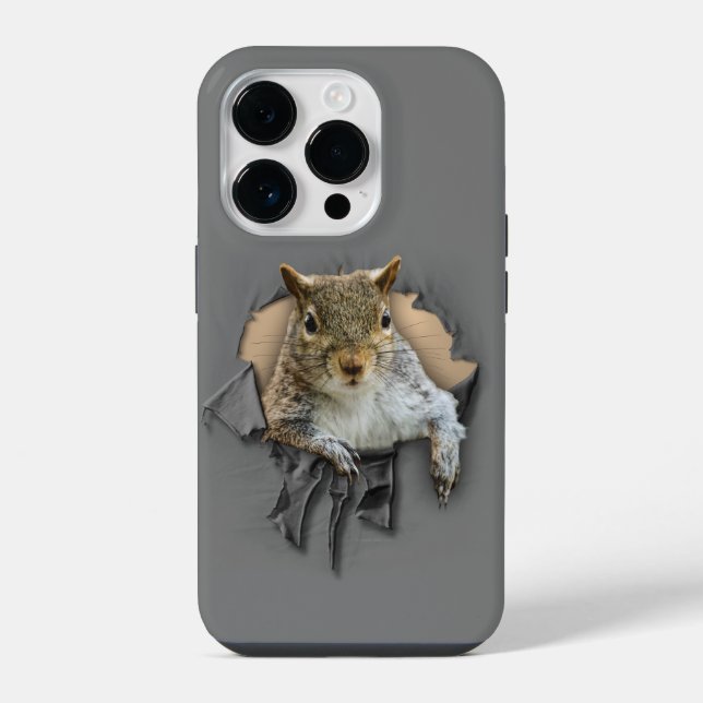 Ripped Shirt Squirrel Case-Mate iPhone Case (Back)