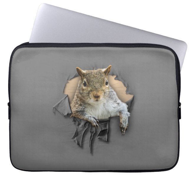 Ripped Shirt Squirrel Laptop Sleeve (Front)