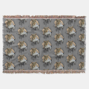 Ripped Shirt Squirrel Throw Blanket