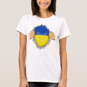 Ripped Shirt Ukraine Flag Within