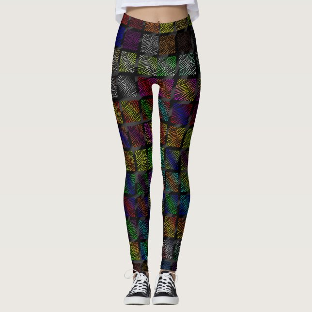 Ripped SpaceTime Stripes Collection Leggings (Front)