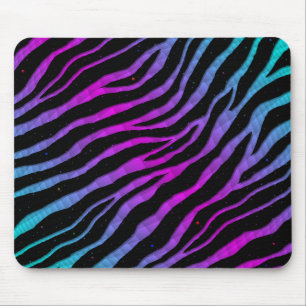 Ripped SpaceTime Stripes - Cyan/Pink Mouse Mat