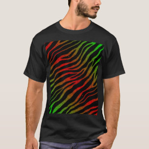 Ripped SpaceTime Stripes - Green/Red T-Shirt