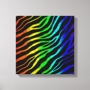 Ripped SpaceTime Stripes - Light Spectrum Canvas Print