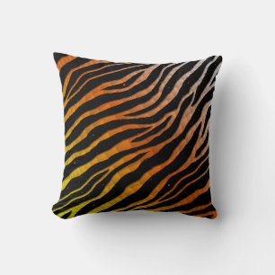 Ripped SpaceTime Stripes - Yellow/Orange/White Cushion