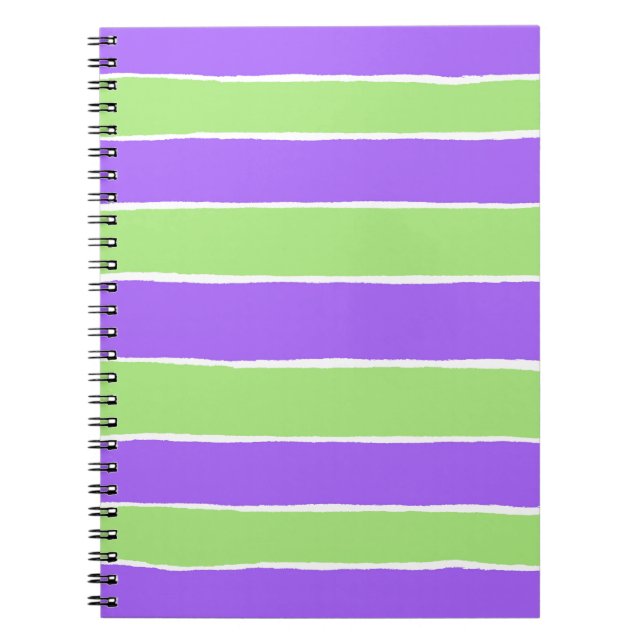 Ripped striped paper pattern notebook (Front)