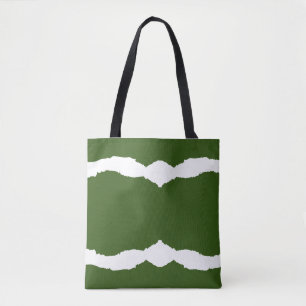 Ripped Wave Forest green Tote Bag
